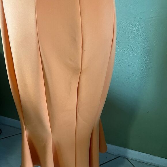 Elegant Orange Lace Dress - Picture 3 of 6